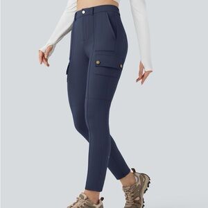 NWOT HALARA Stretch Navy Skinny Cargo Pants